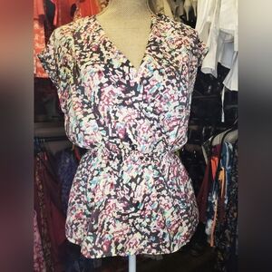 Mossimo Multi Colored Satin-like Feel Shirt US sz S